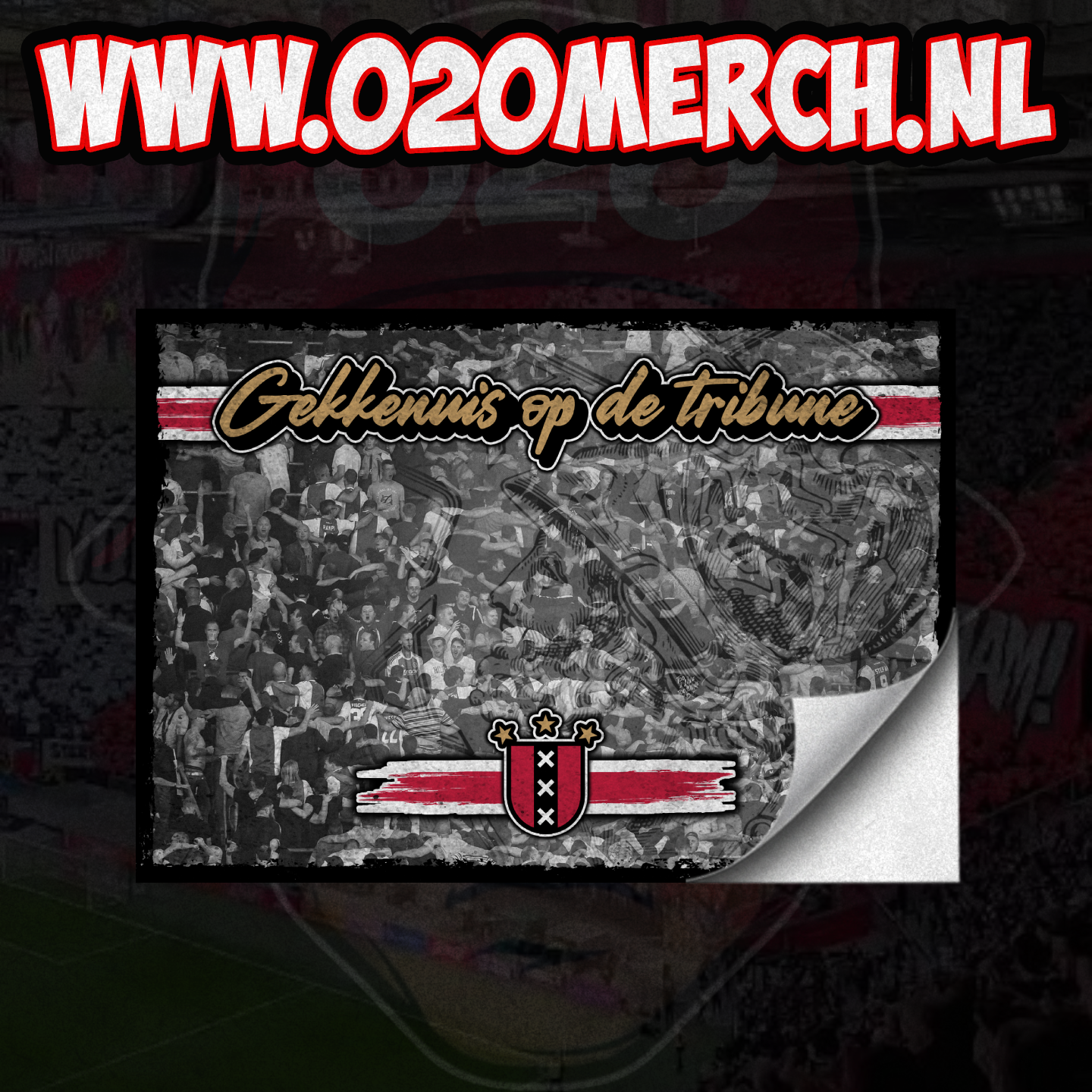 Gekkenhuis op de tribune stickers