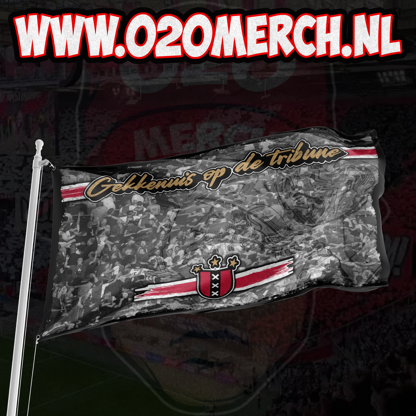Gekkenhuis op de tribune vlag